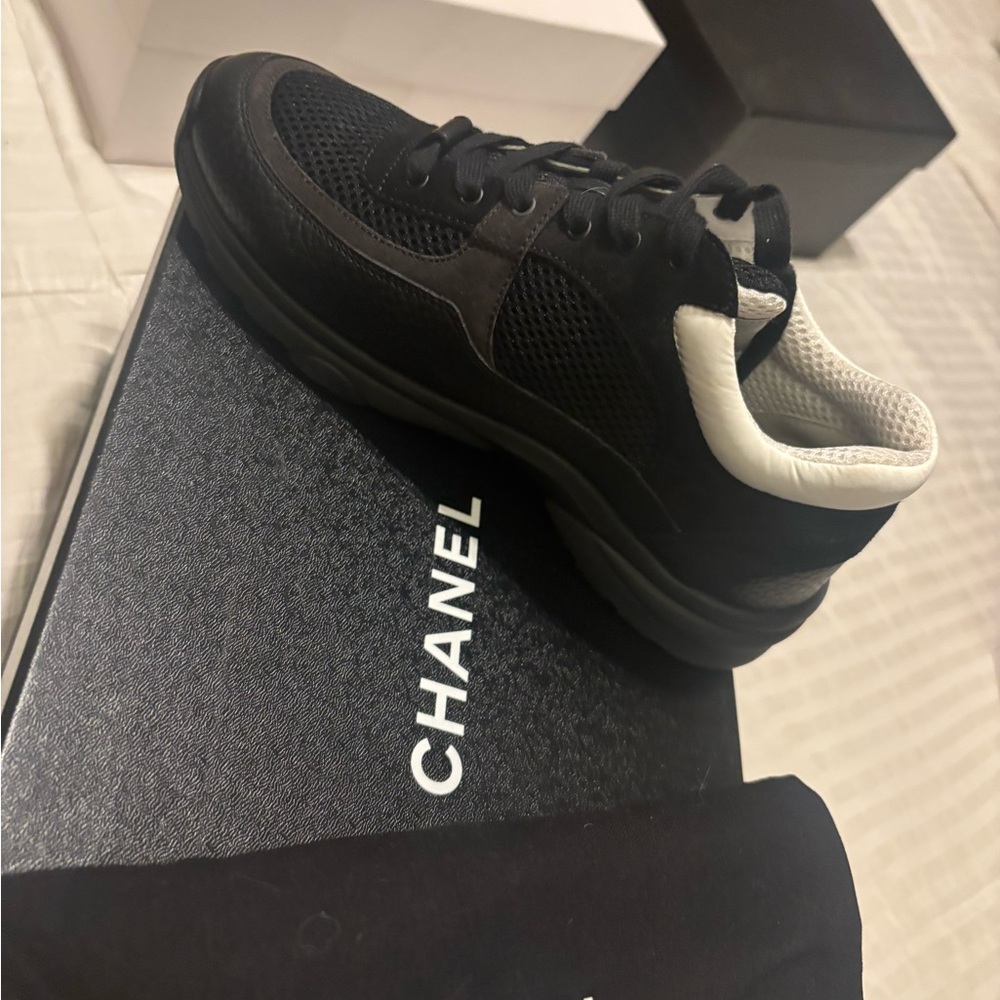 Chanel Monochrome Athletic Sneakers - Picture 4 of 9